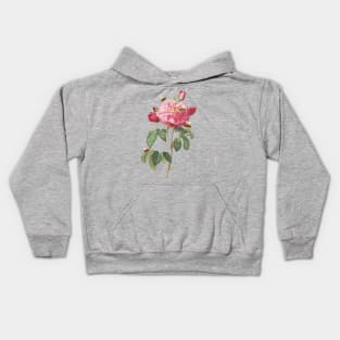 Enchanted Elegance: A Vintage Rose's Dance with Bees Kids Hoodie